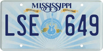 MS license plate LSE649