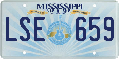MS license plate LSE659