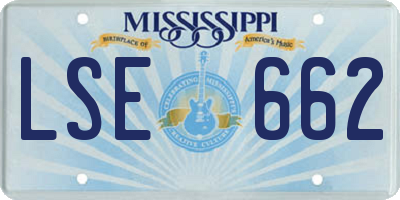 MS license plate LSE662