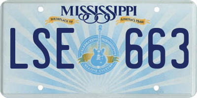 MS license plate LSE663