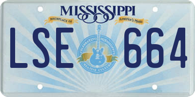 MS license plate LSE664
