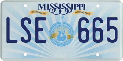 MS license plate LSE665