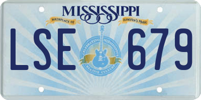 MS license plate LSE679