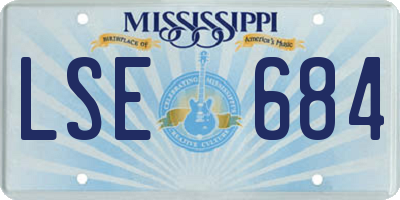 MS license plate LSE684