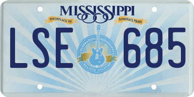 MS license plate LSE685