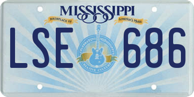 MS license plate LSE686