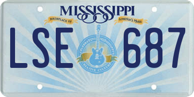 MS license plate LSE687