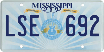 MS license plate LSE692