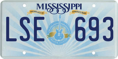 MS license plate LSE693