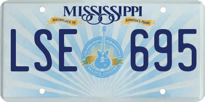 MS license plate LSE695