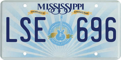 MS license plate LSE696