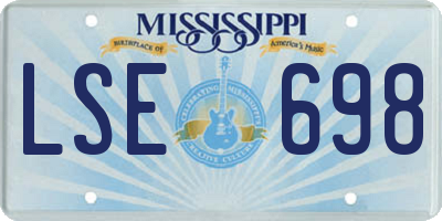 MS license plate LSE698