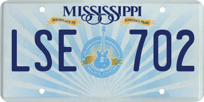 MS license plate LSE702