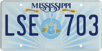 MS license plate LSE703
