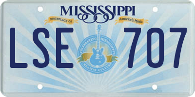 MS license plate LSE707