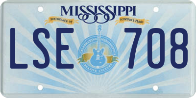 MS license plate LSE708