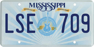 MS license plate LSE709