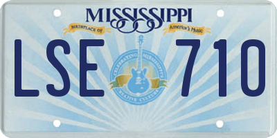 MS license plate LSE710