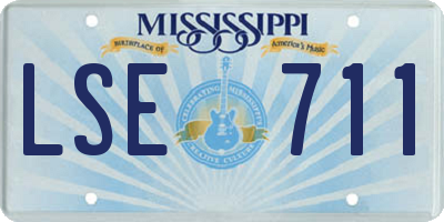 MS license plate LSE711