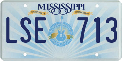 MS license plate LSE713