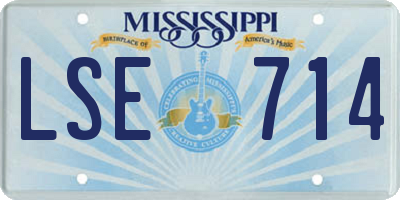 MS license plate LSE714