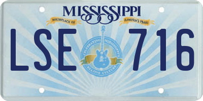 MS license plate LSE716