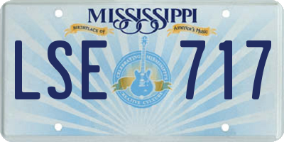 MS license plate LSE717