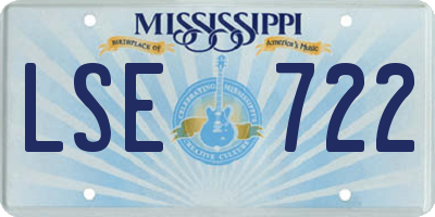 MS license plate LSE722