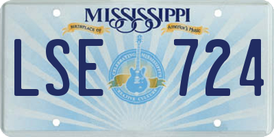 MS license plate LSE724