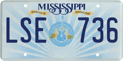 MS license plate LSE736