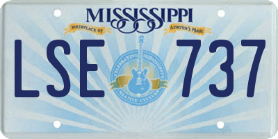 MS license plate LSE737