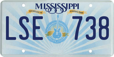 MS license plate LSE738