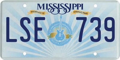 MS license plate LSE739
