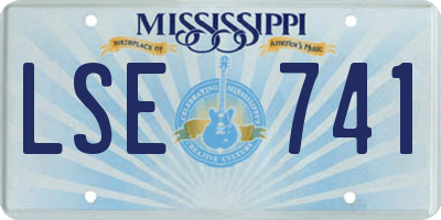 MS license plate LSE741