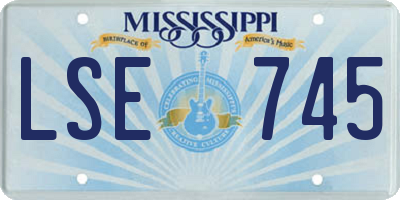 MS license plate LSE745
