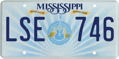 MS license plate LSE746