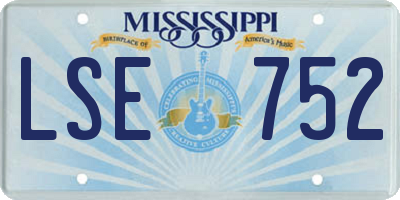 MS license plate LSE752