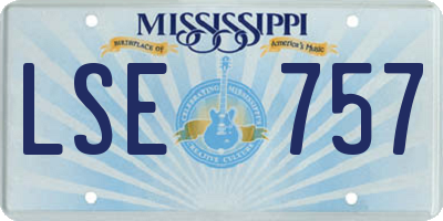 MS license plate LSE757