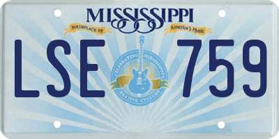 MS license plate LSE759