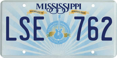 MS license plate LSE762