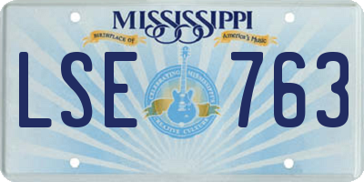 MS license plate LSE763