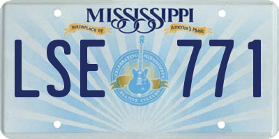 MS license plate LSE771