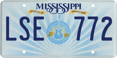 MS license plate LSE772