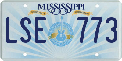 MS license plate LSE773