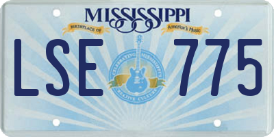 MS license plate LSE775