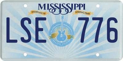 MS license plate LSE776
