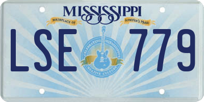 MS license plate LSE779