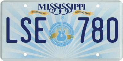MS license plate LSE780