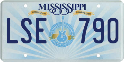 MS license plate LSE790