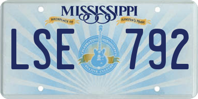 MS license plate LSE792